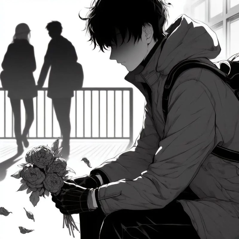 ảnh anime nam buồn 1