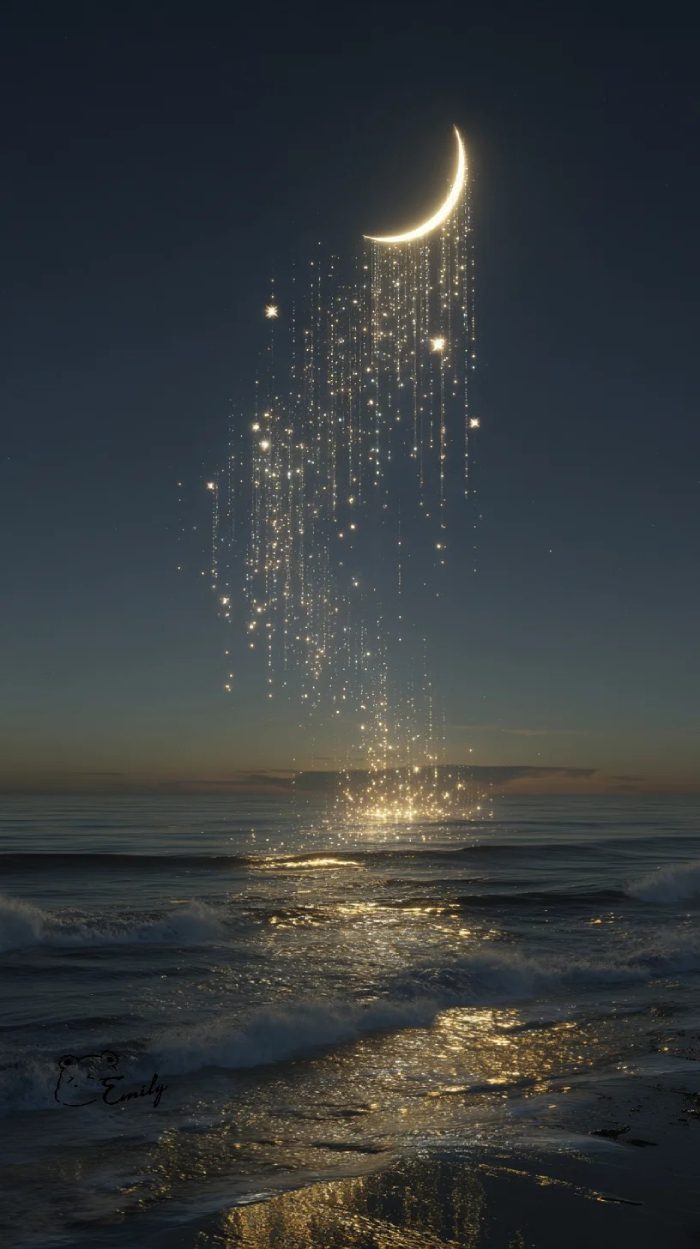 ảnh bầu trời đêm đẹp anime​ 2