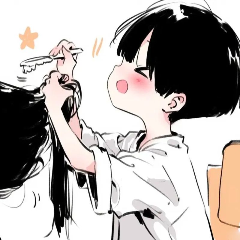anime pfp đôi cắt riêng nam nữ dễ thương