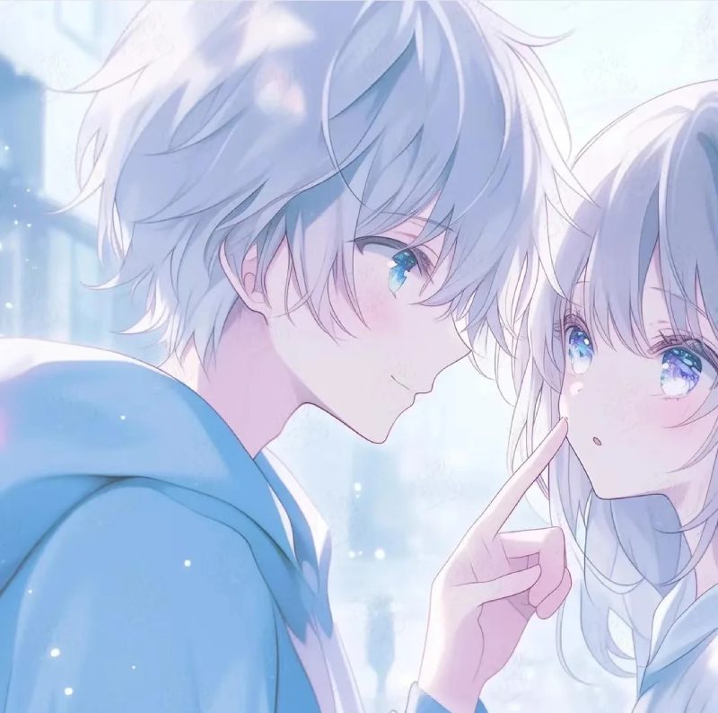 hình anime cặp đôi cắt chia đôi cực chất