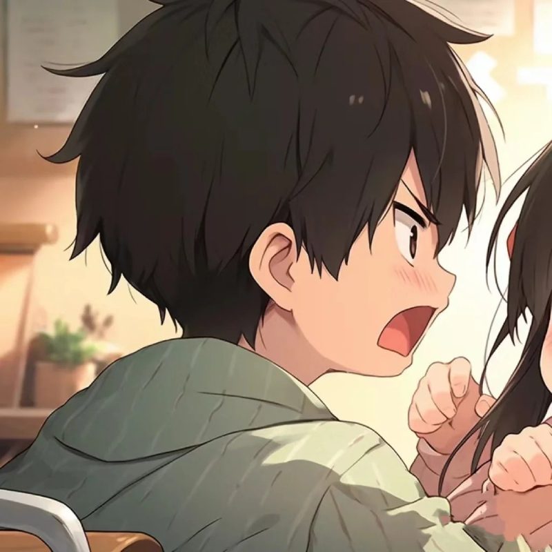 ảnh cặp đôi anime chia nửa độc đáo siêu xinh