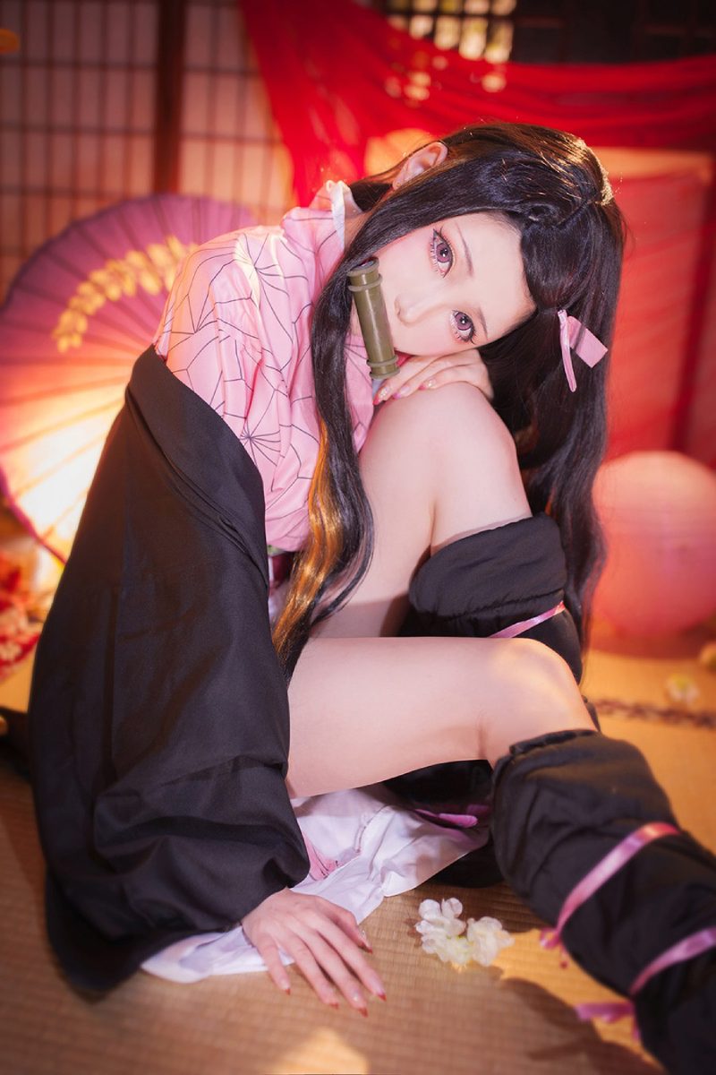 ảnh gái xinh cosplay nezuko