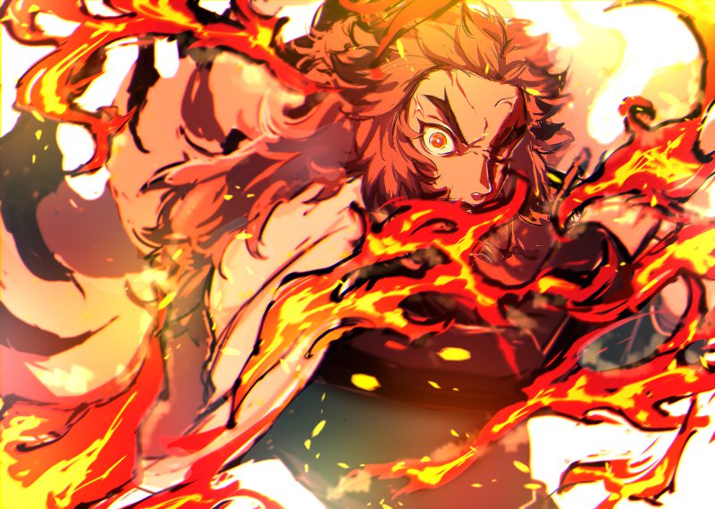 ảnh Rengoku ngầu trong trận chiến