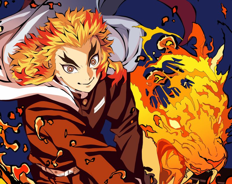 ảnh Rengoku rực lửa siêu chất