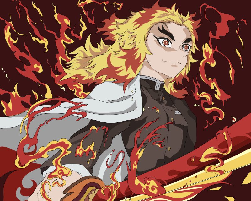hình Rengoku ngầu làm hình nền