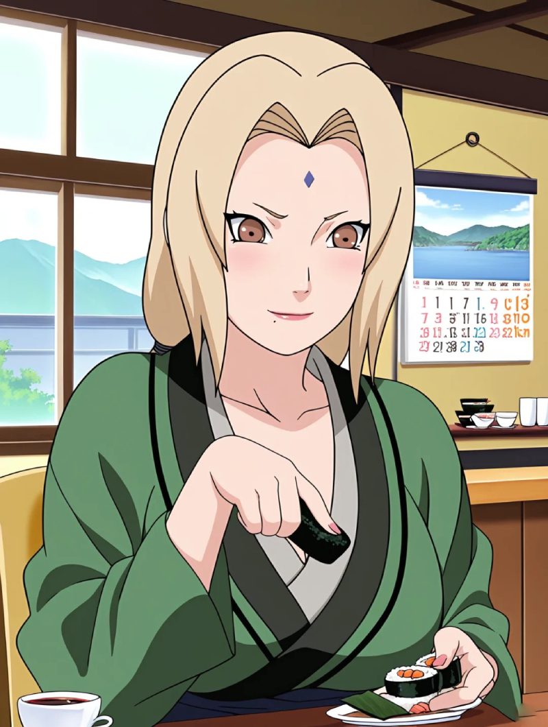 hình ảnh tsunade cười đáng yêu