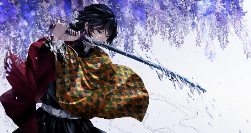 giyuu và tanjiro tình tứ trong anime
