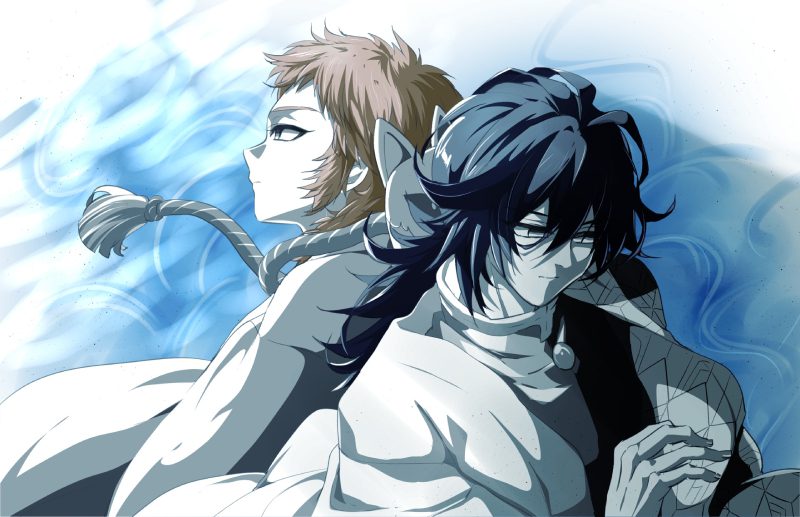 giyuu x tanjiro bức vẽ nghệ thuật