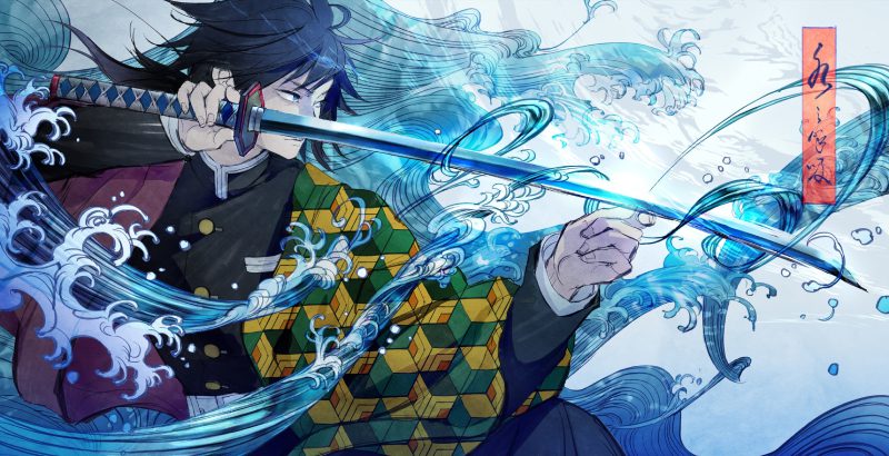 hình minh họa giyuu x tanjiro anime