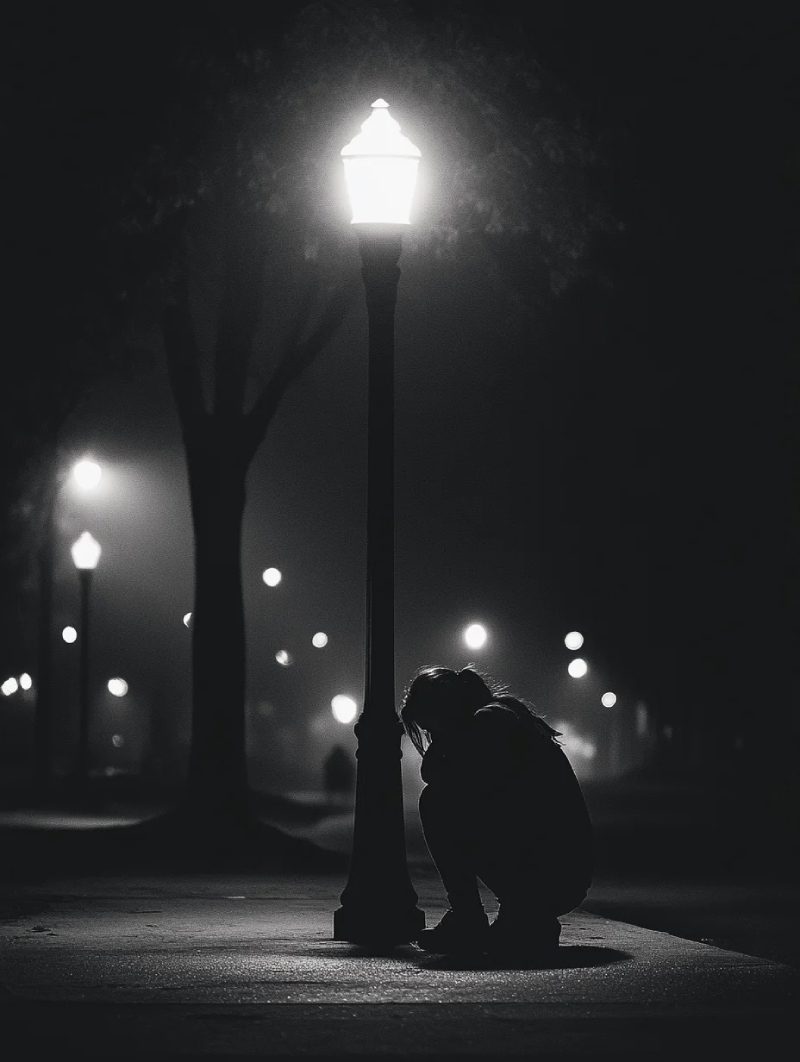 hình ảnh buồn khóc cô đơn nền đen 