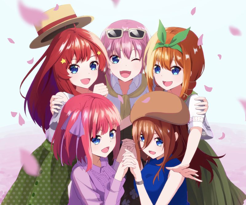 ảnh hoạt hình miku nakano nền sáng