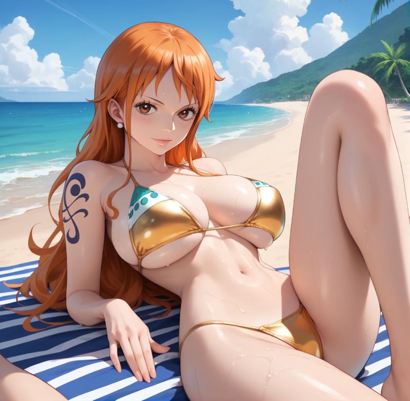nami sexy với trang phục bó sát cơ thể