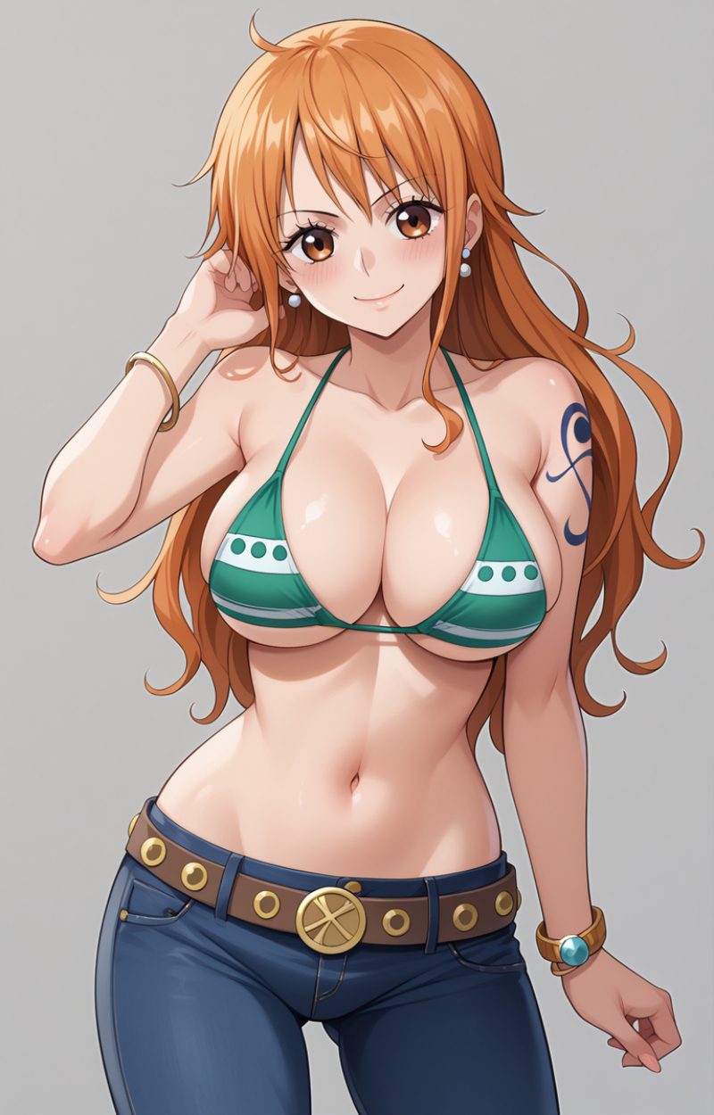 nami sexy tạo dáng bên bể bơi