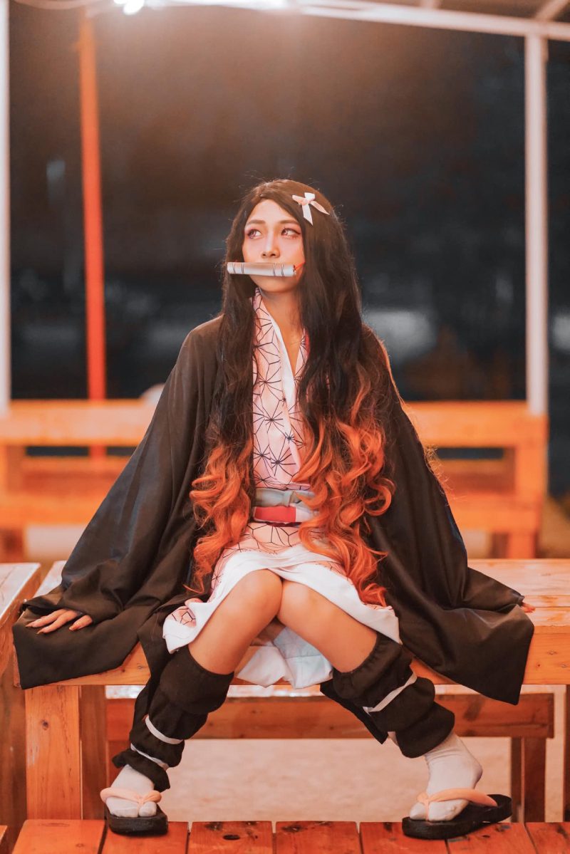 ảnh cosplay nezuko phong cách Nhật Bản