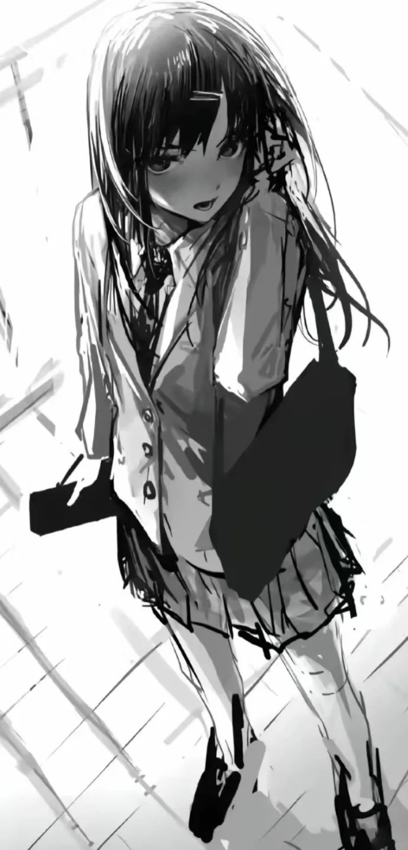 ảnh anime đen trắng 10