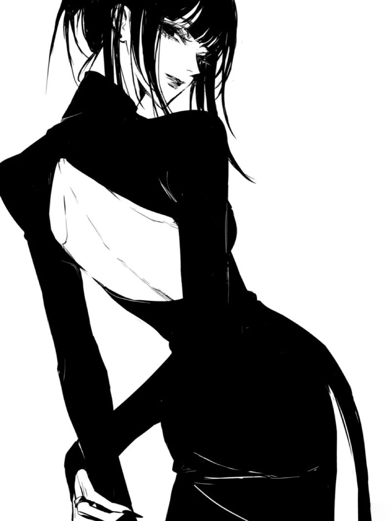 ảnh anime đen trắng 12