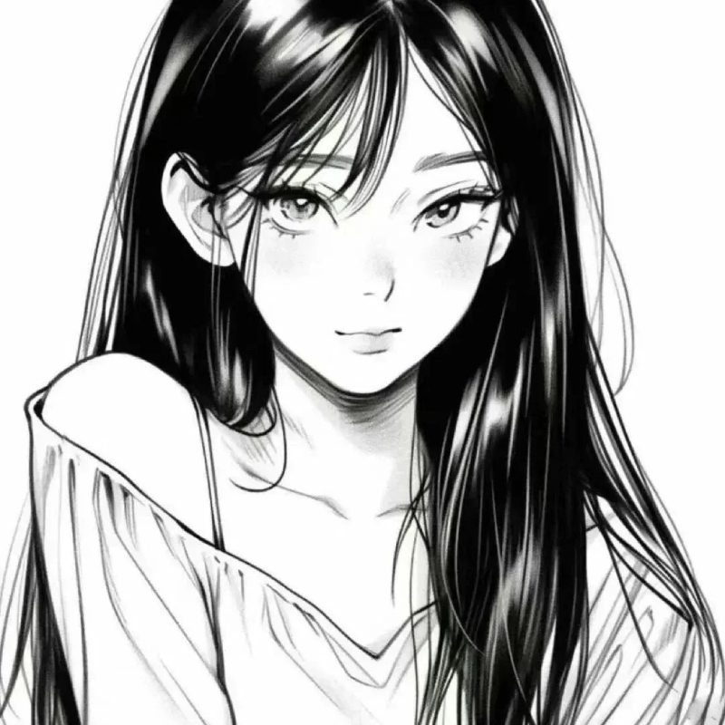 ảnh anime đen trắng 15