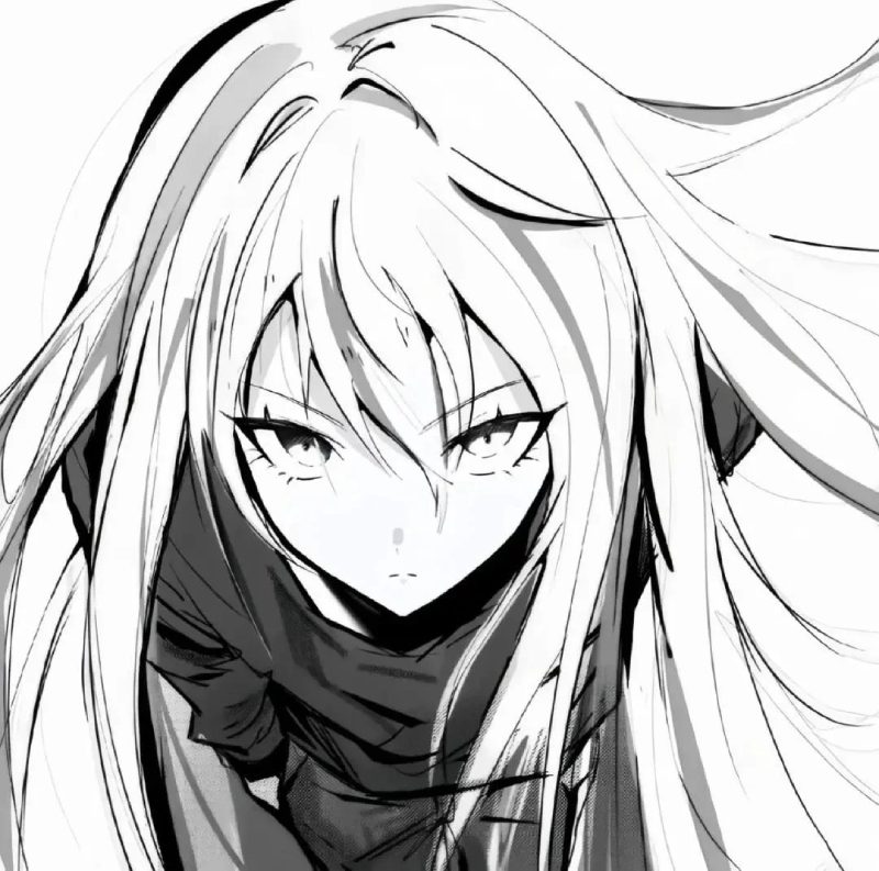 ảnh anime đen trắng 16