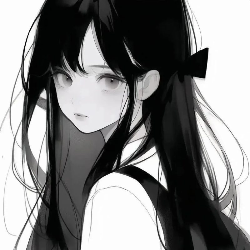 ảnh anime đen trắng 17