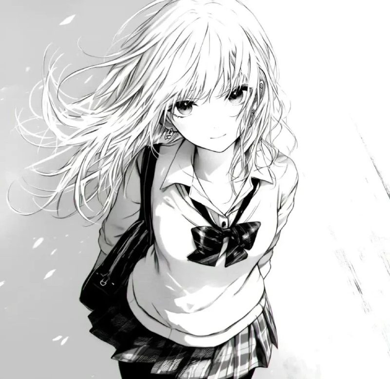 ảnh anime đen trắng 18