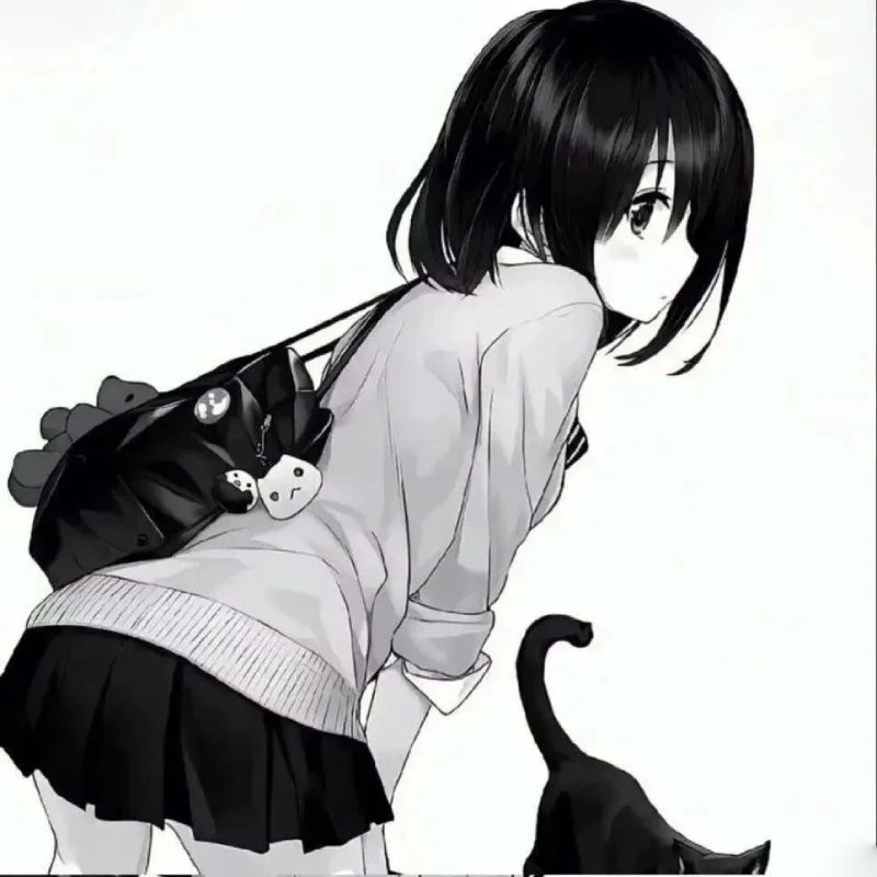 ảnh anime đen trắng 20