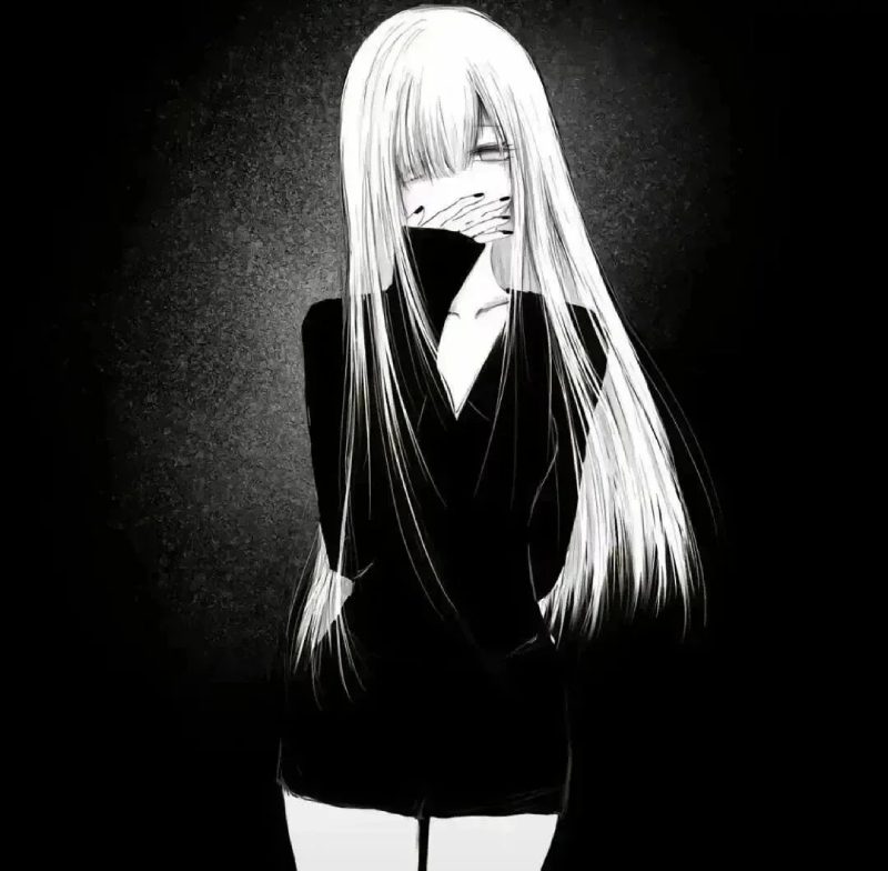 ảnh anime đen trắng 23