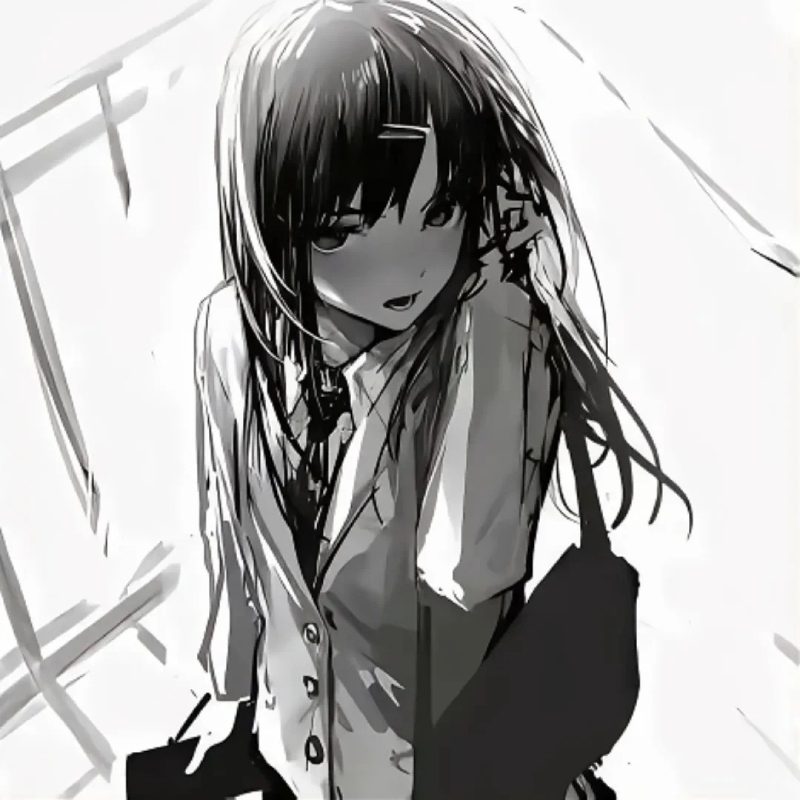 ảnh anime đen trắng 31