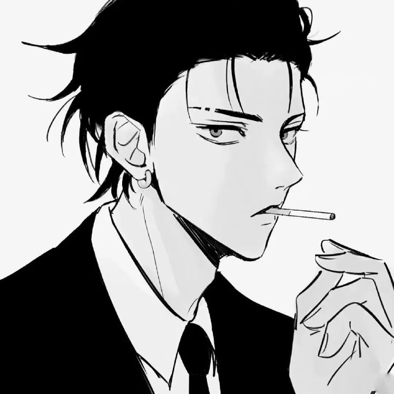 ảnh anime đen trắng 33