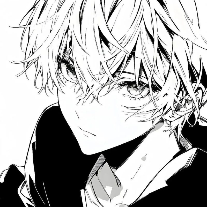 ảnh anime đen trắng 4