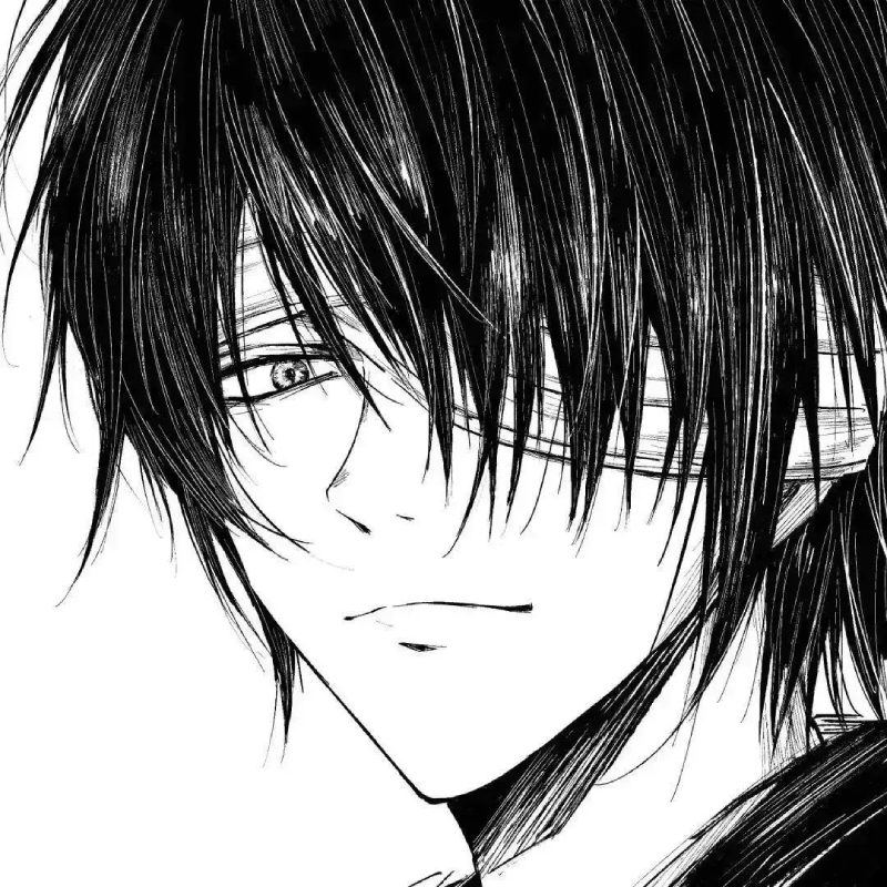 ảnh anime đen trắng 5