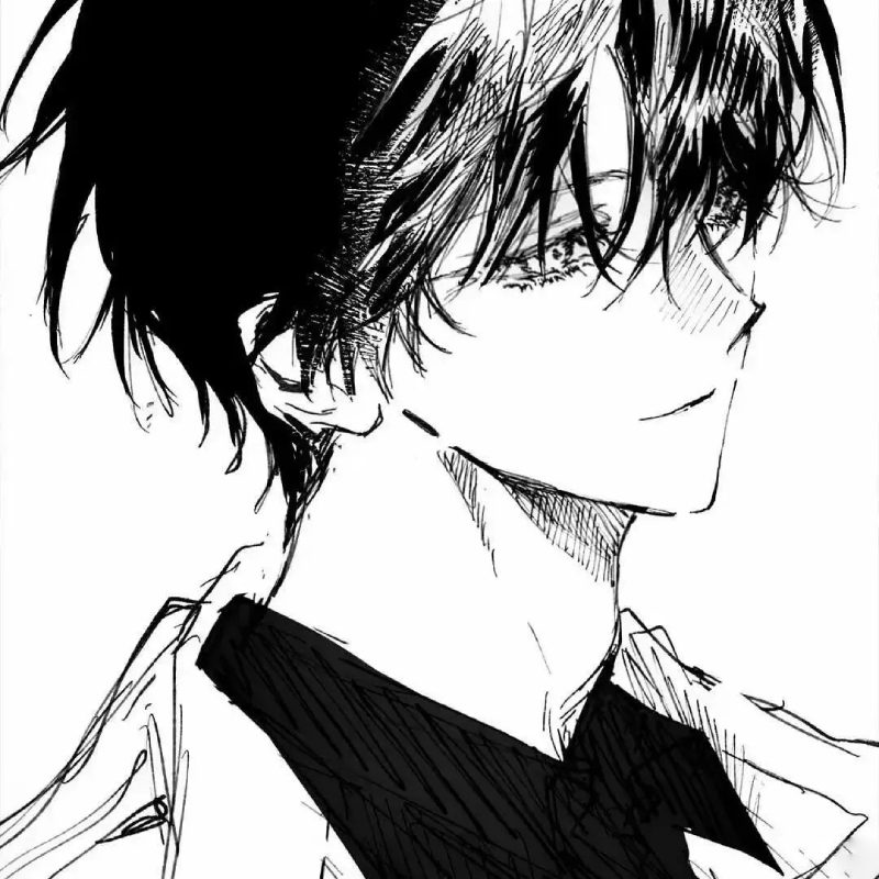 ảnh anime đen trắng 6