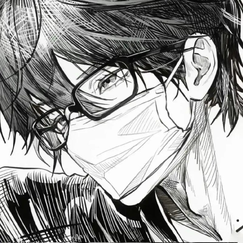 ảnh anime đen trắng 7