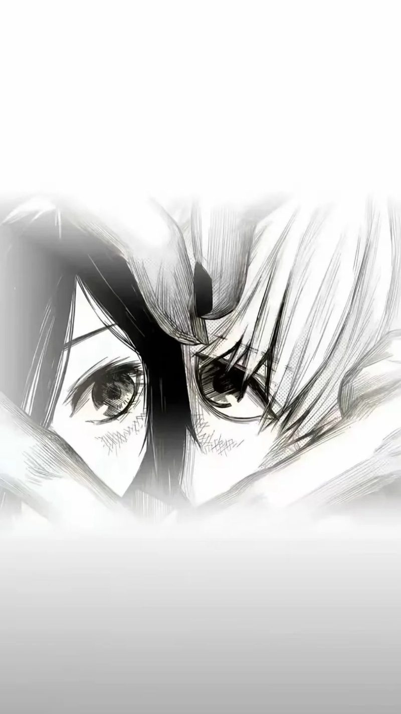 ảnh anime đen trắng 9