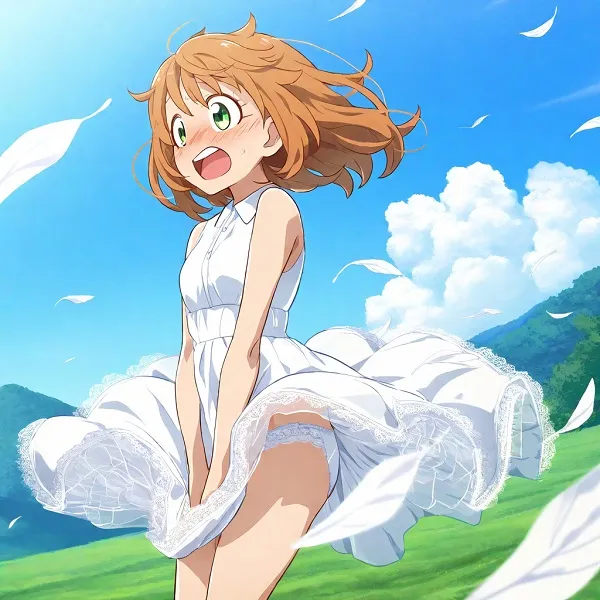 ảnh tốc váy anime 7