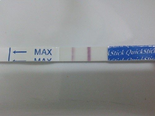 ảnh que thử thai 2 vạch tự chụp