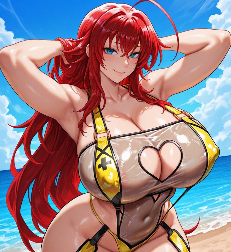 Anime Vú To ngực to mặc đồ lót ren đen