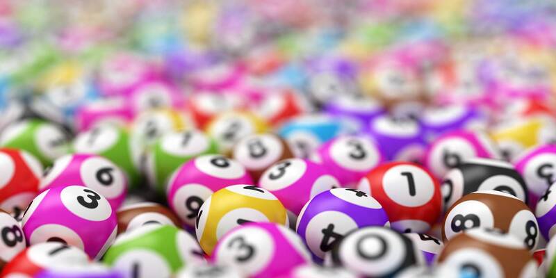 Multicolor lottery balls background
